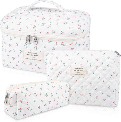 Quilted cosmetic bag