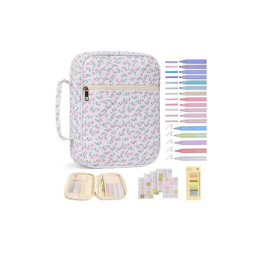 Quilted Cotton Book Storage Bag with Dust Protection