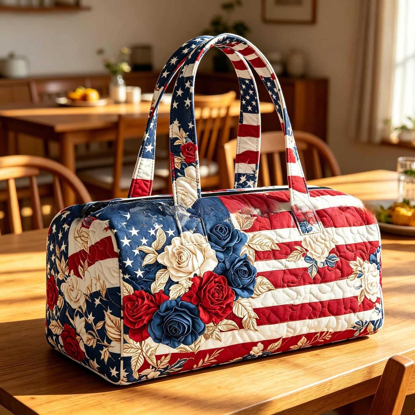 Quilted Cotton Travel Yoga Bag
