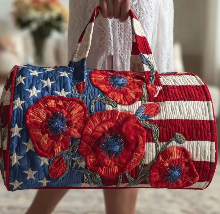 Quilted Cotton Travel Yoga Bag