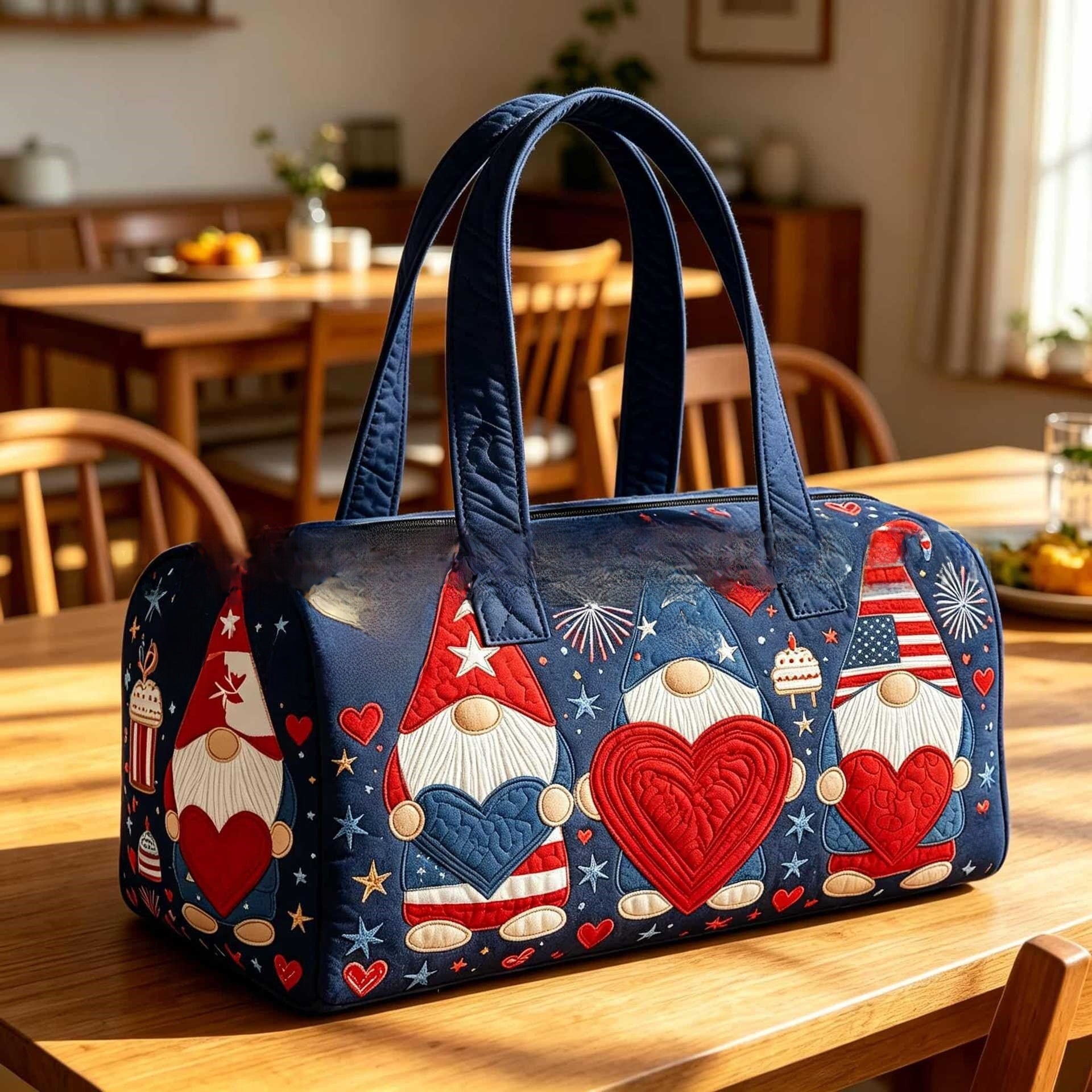 Quilted Cotton Travel Yoga Bag