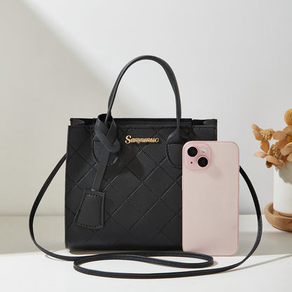 Quilted Diamond Pattern Women Crossbody Bag