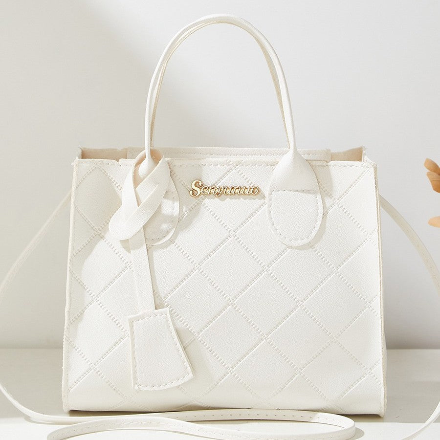 Quilted Diamond Pattern Women Crossbody Bag