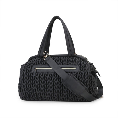 Quilted Embroidery Insulated Mother Baby Bag