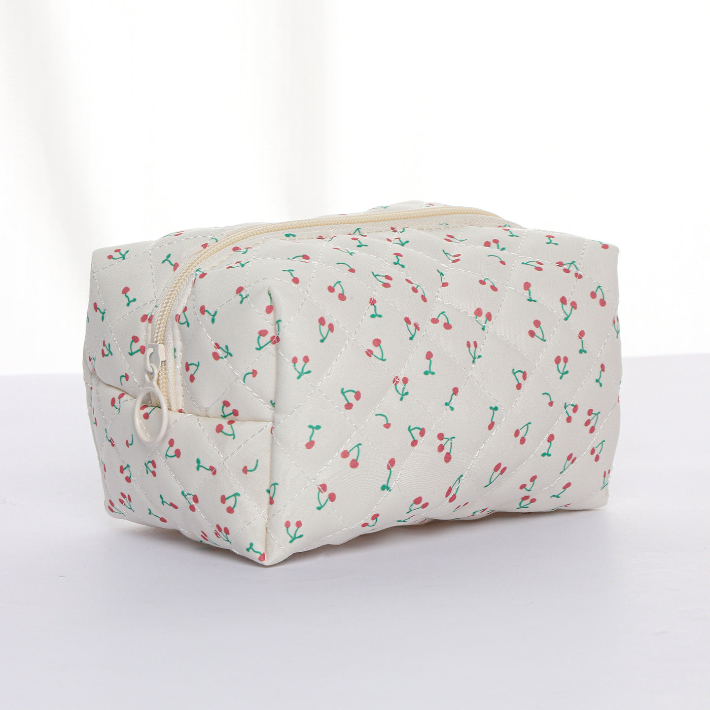 Quilted makeup bag