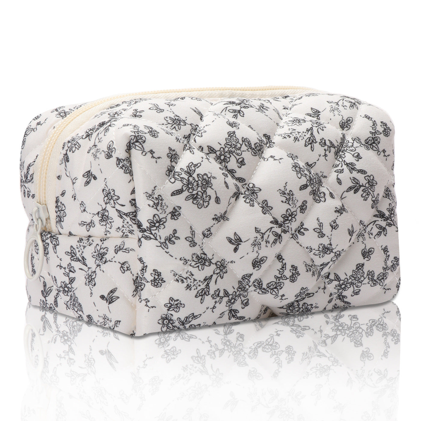 Quilted makeup bag