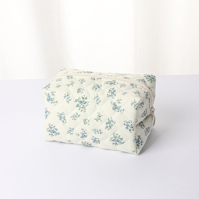 Quilted makeup bag