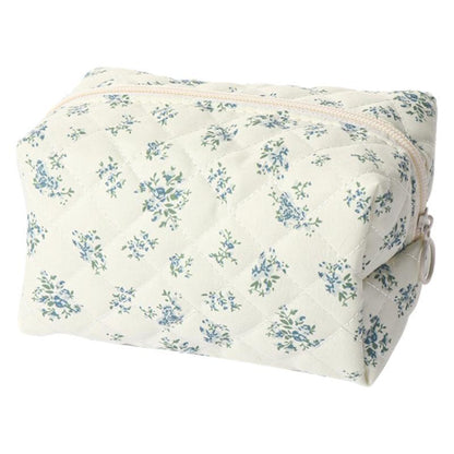 Quilted makeup bag