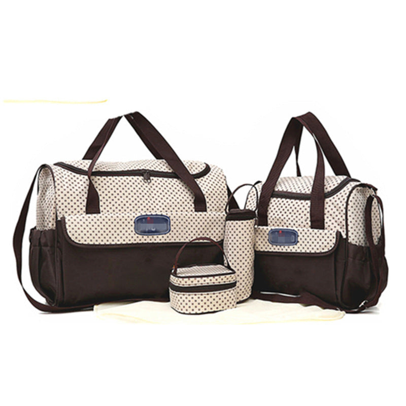 Quilted Plaid Mommy Bag with Diaper Storage