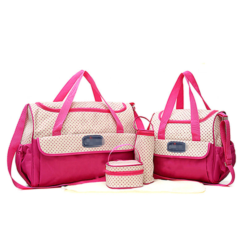 Quilted Plaid Mommy Bag with Diaper Storage