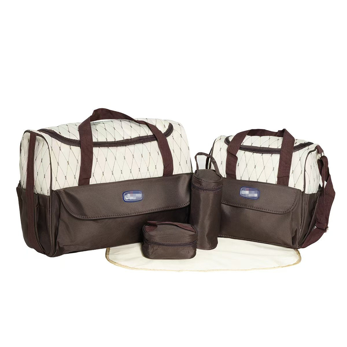 Quilted Plaid Mommy Bag with Diaper Storage