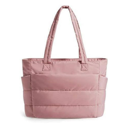 Quilted Tote Bag Lightweight Storage Shoulder Bag