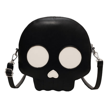 Quirky Skull Pattern PU Crossbody Bag