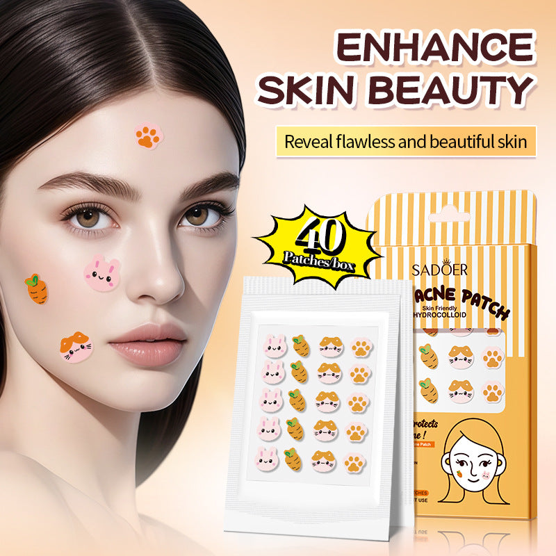 Rabbit and Cat Acne Patches 40 Pieces Acne Patches