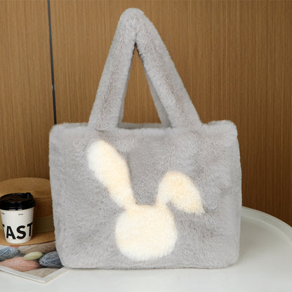 Rabbit Ear Plush Tote Bag