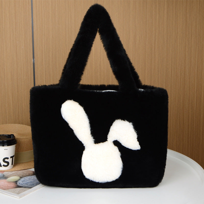 Rabbit Ear Plush Tote Bag