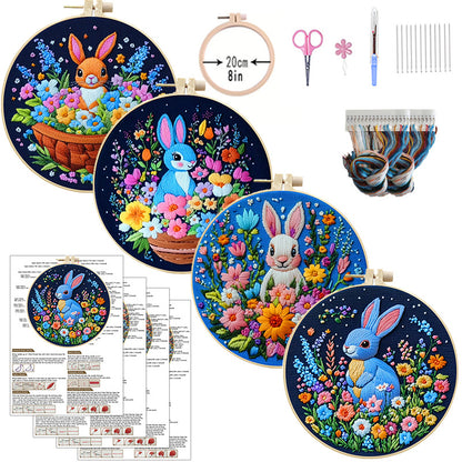 Rabbit embroidery kit