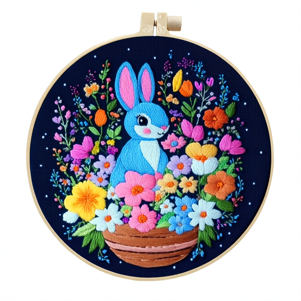 Rabbit embroidery kit