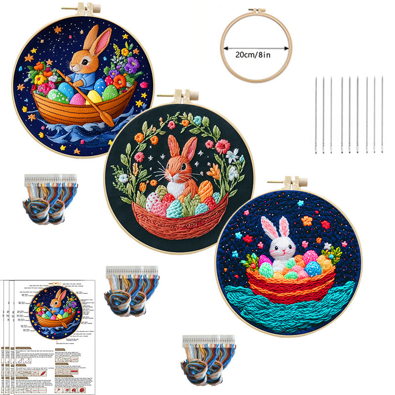 Rabbit embroidery kit