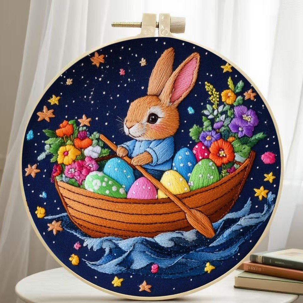 Rabbit embroidery kit