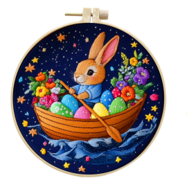 Rabbit embroidery kit