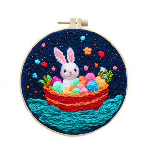 Rabbit embroidery kit