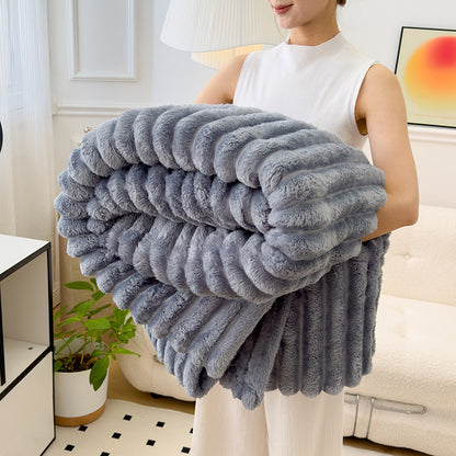 Rabbit fur blanket