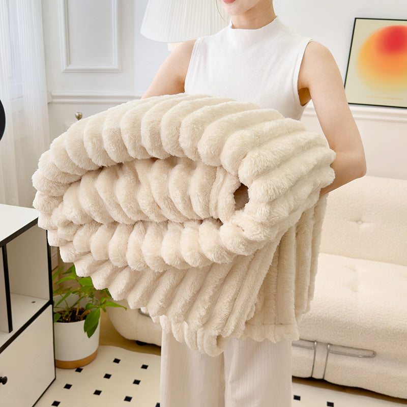 Rabbit fur blanket