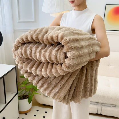 Rabbit fur blanket