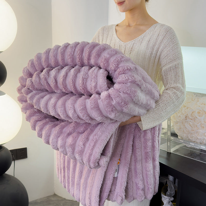 Rabbit fur blanket