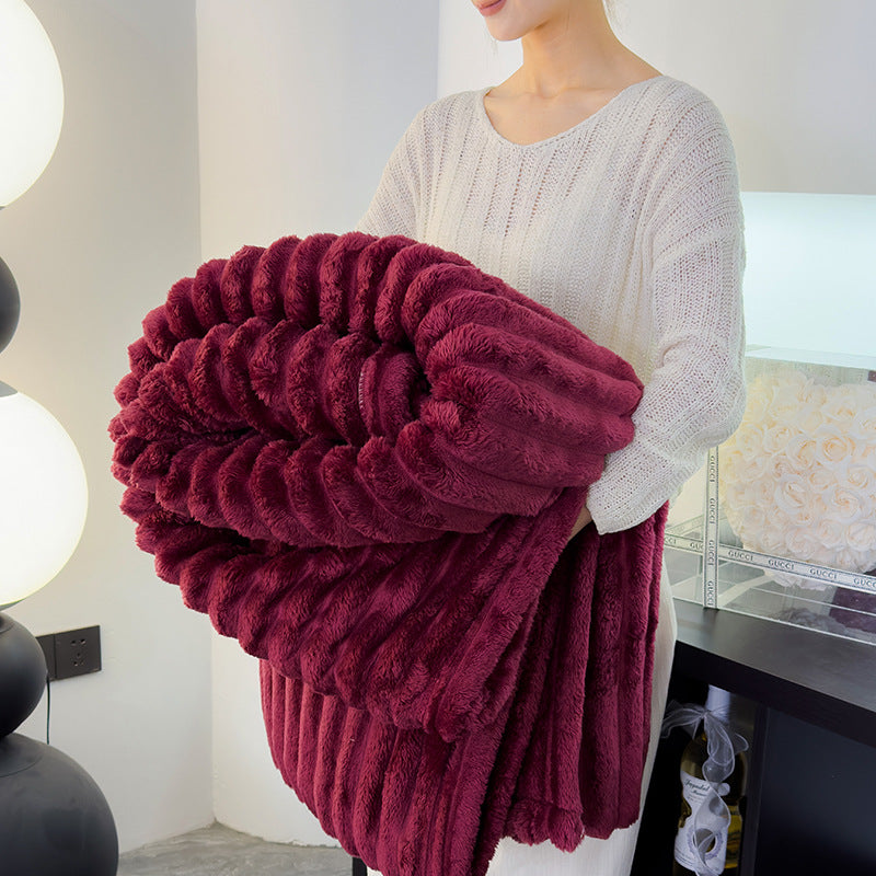 Rabbit fur blanket