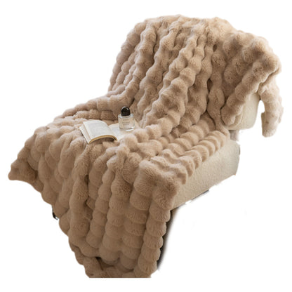 Rabbit Fur Blanket Shawl