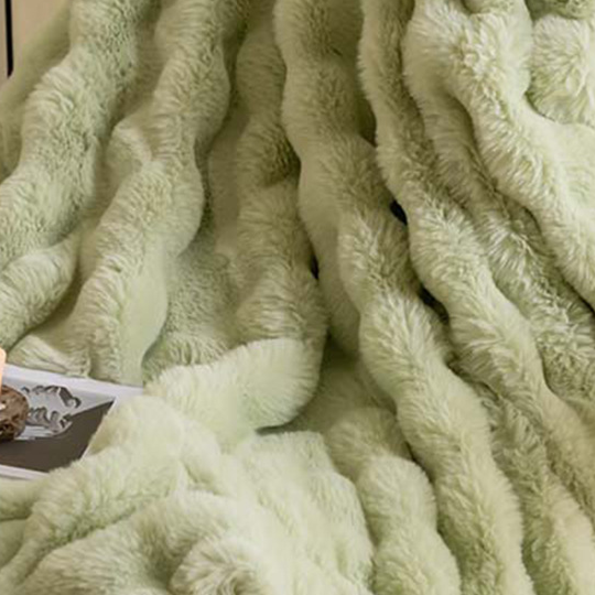 Rabbit Fur Blanket Shawl