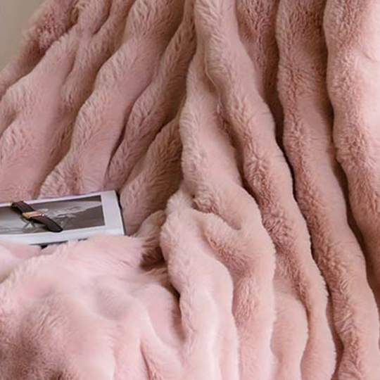 Rabbit Fur Blanket Shawl