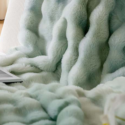 Rabbit Fur Blanket Shawl
