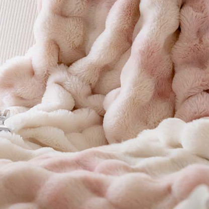 Rabbit Fur Blanket Shawl