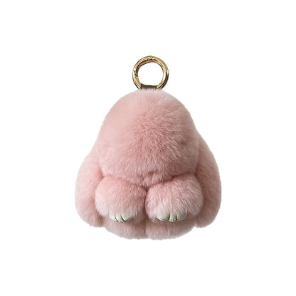 rabbit fur keychain