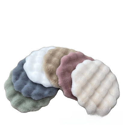 Rabbit plush cat bed mat