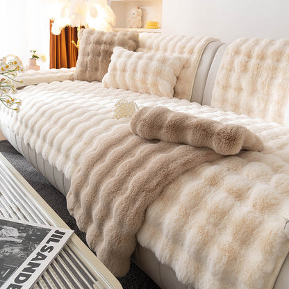 Rabbit Plush Sofa Cushion Cover