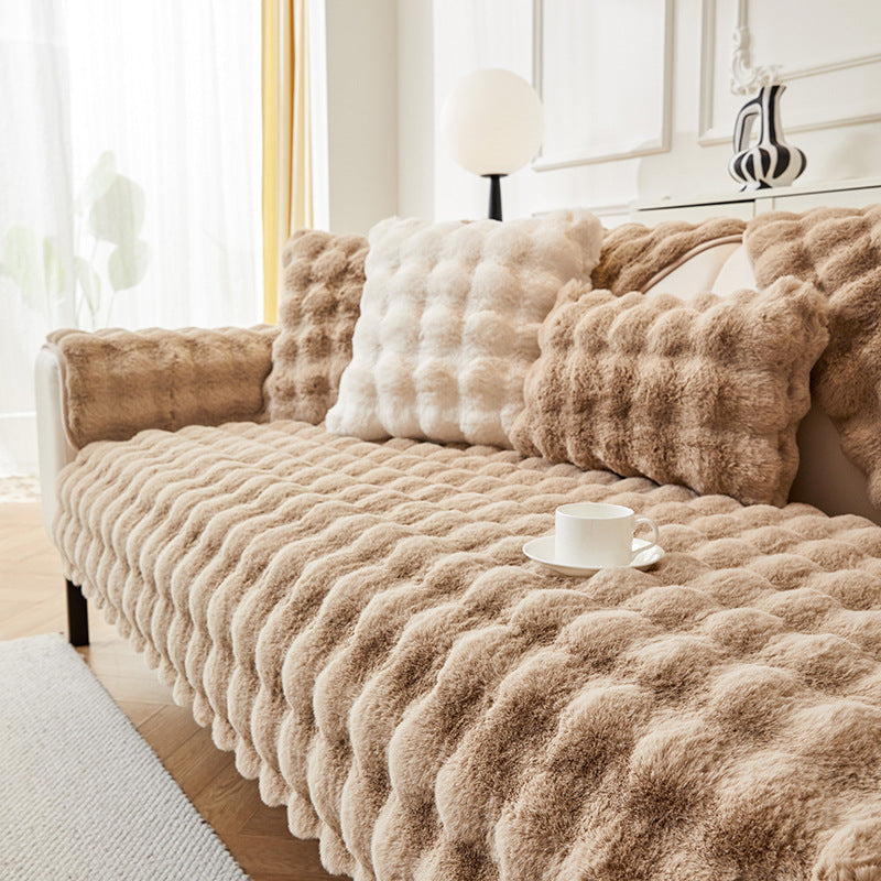 Rabbit Plush Sofa Cushion Cover