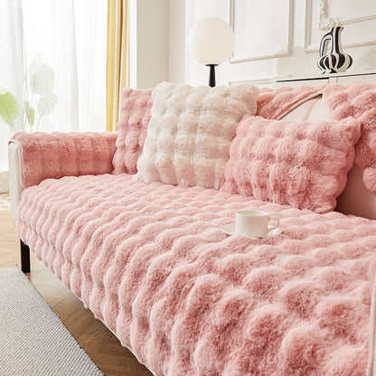 Rabbit Plush Sofa Cushion Cover