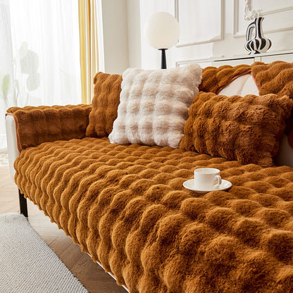 Rabbit Plush Sofa Cushion Cover