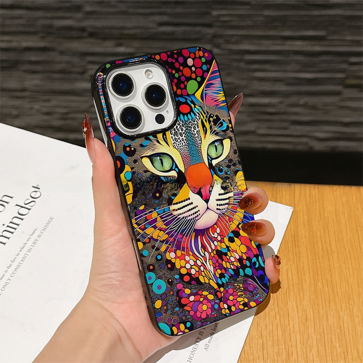 Raccoon Cat Design iPhone Case