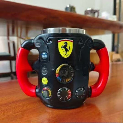 Racing Steering Wheel Design Coffee Mug