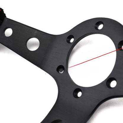 Racing Suede Leather Steering Wheel with Concave Design