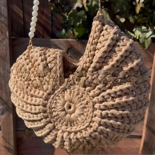 Radiant Nautilus Shell Bag