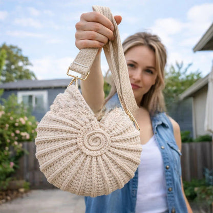 Radiant Nautilus Shell Bag