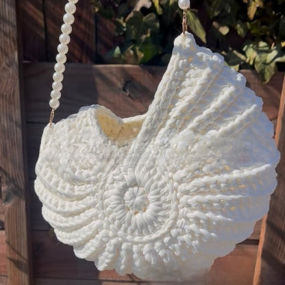 Radiant Nautilus Shell Bag