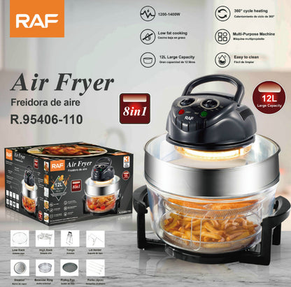 RAF European Standard Air Fryer 12L Multifunctional Glass Household