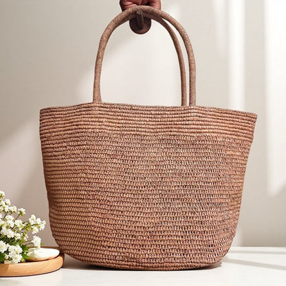 Raffia Woven Tote Bag